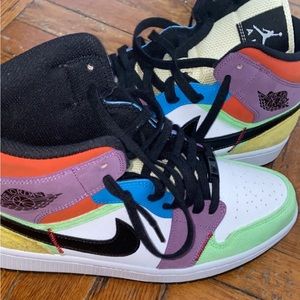 Multicolor Jordan 1 mid